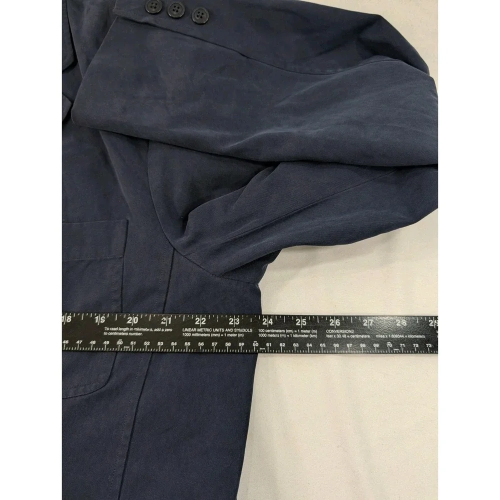 Territory Ahead Jacket Mens Large Tall  3 Button Silk Cotton Blend Blazer Long
